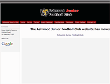 Tablet Screenshot of junior.ashwoodfc.com.au